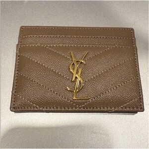 NWOB YSL Cassandre Lambskin Beige Card Holder